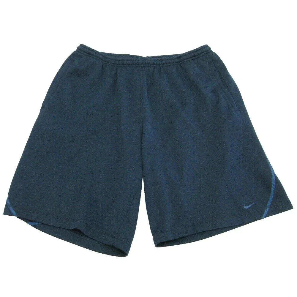 NIKE Men's Size XL Dark Blue Athletic Shorts 2 Pockets Sphere-Dry Basketball Gym